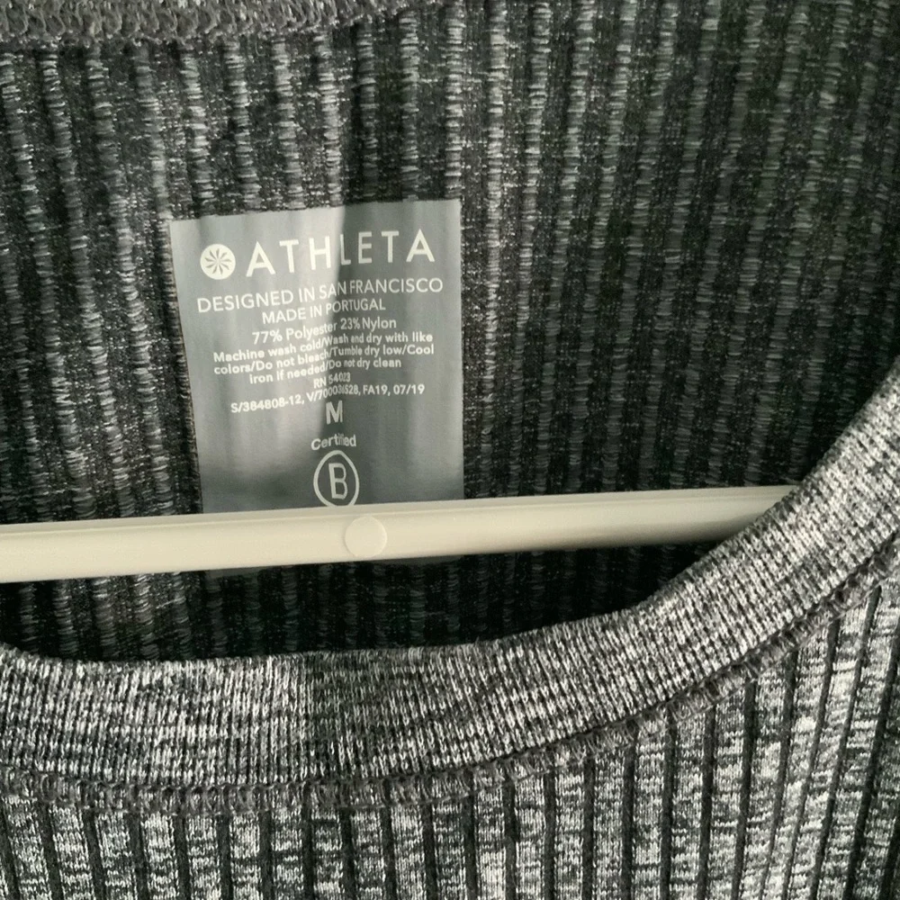 Athleta Charcoal and Rust orange Ribbed Tank Tops - Picture 2 of 4